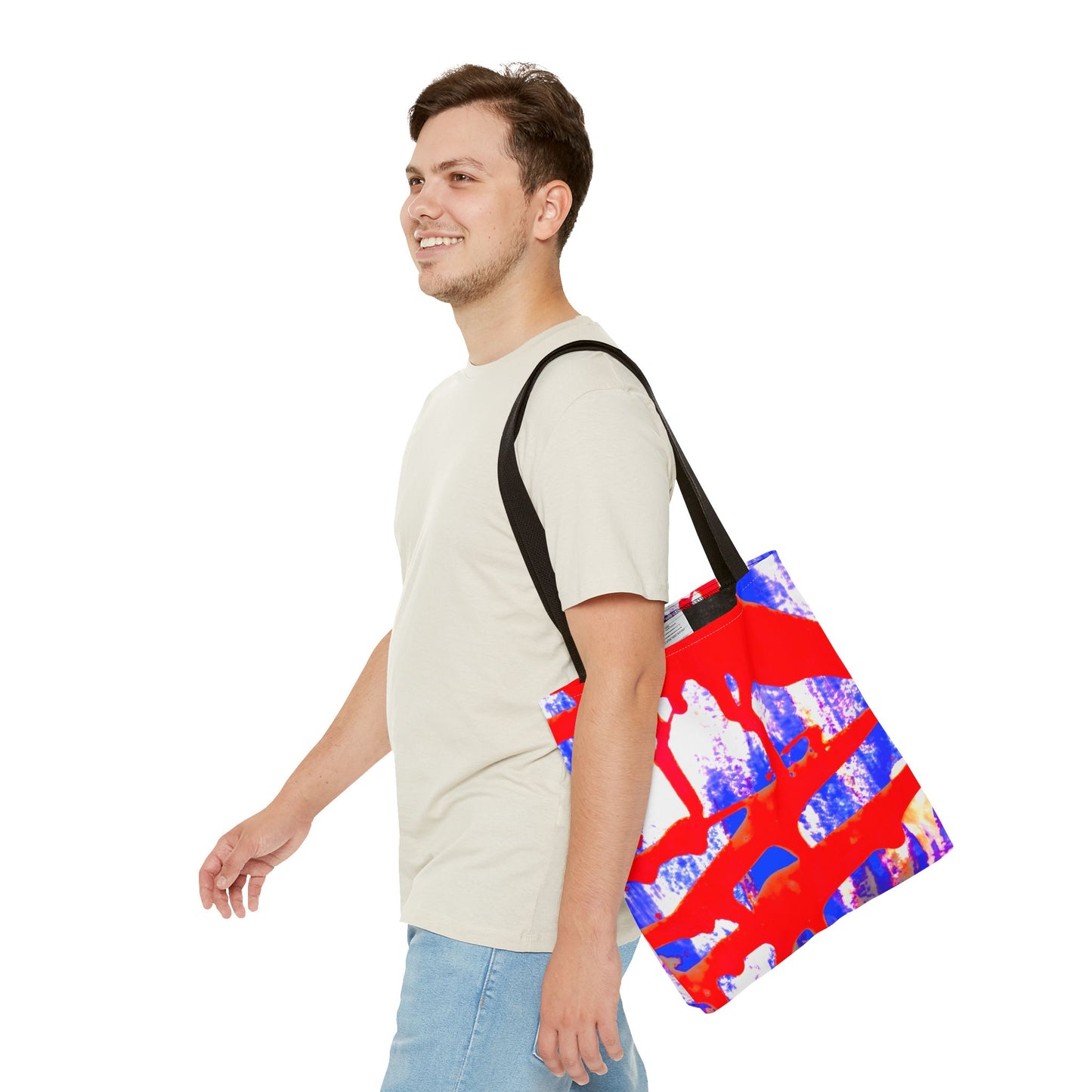 Tote bag Stoffen Draagtas Blue Red