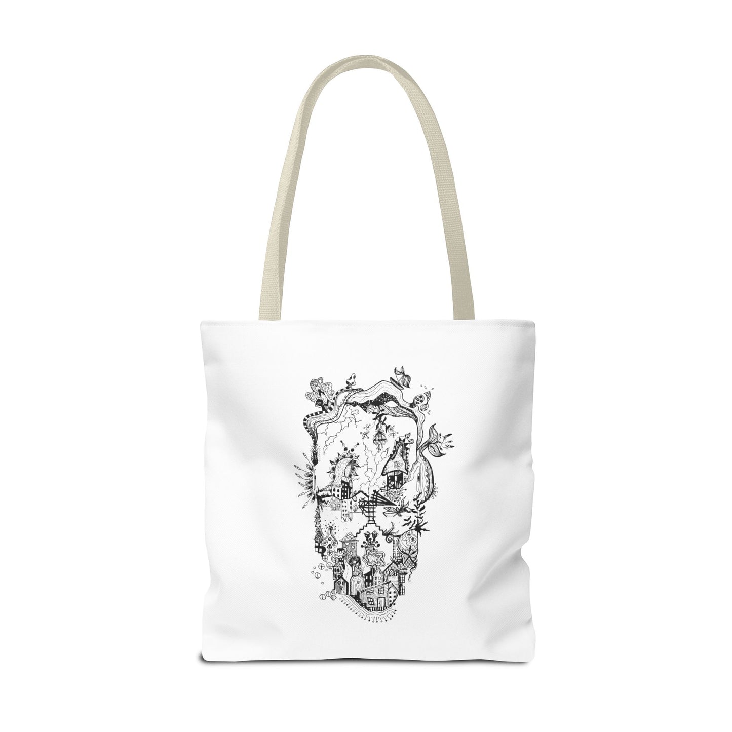 Tote bag Stoffen draagtas Man Face