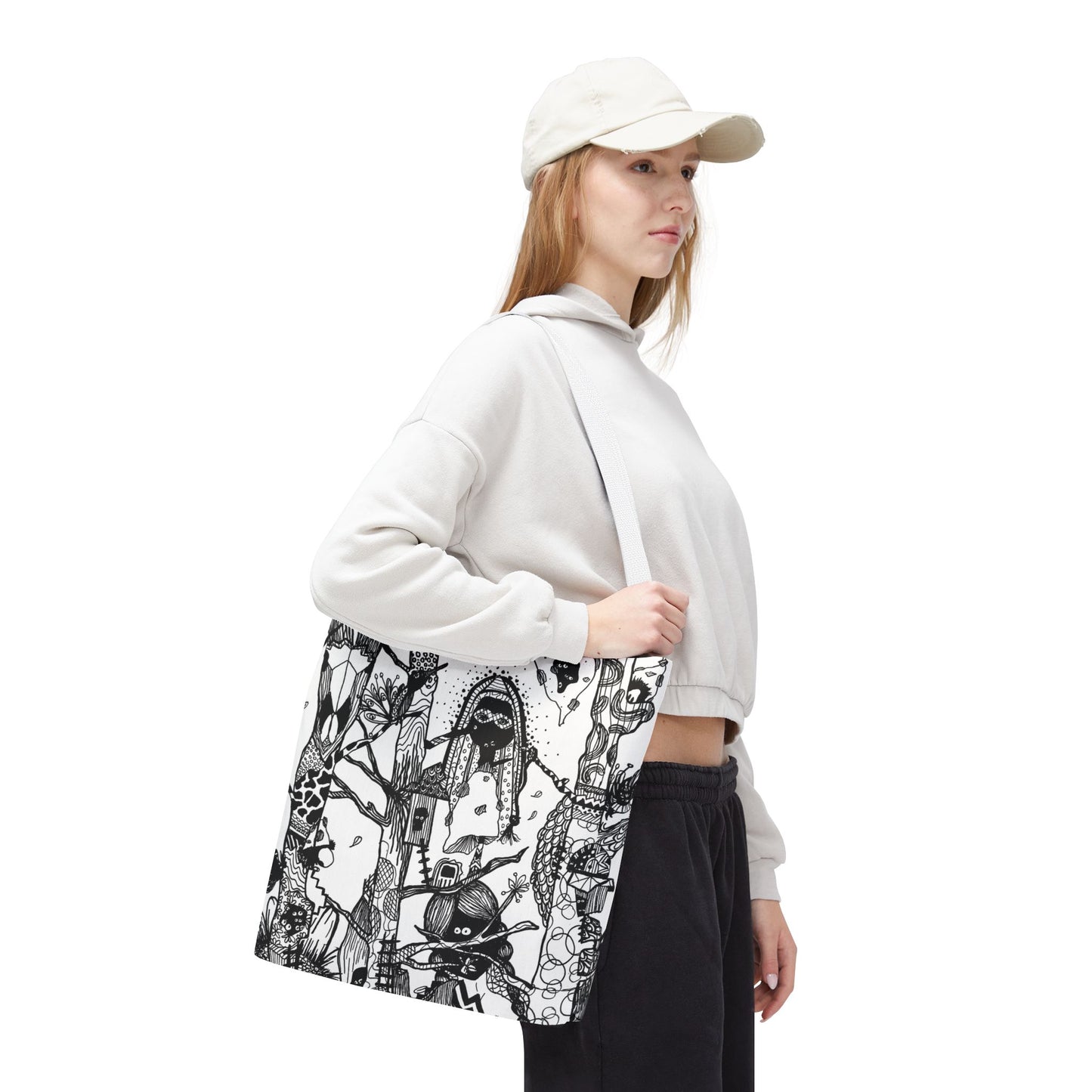 Tote bag Stoffen draagtas Unieke Illustratie