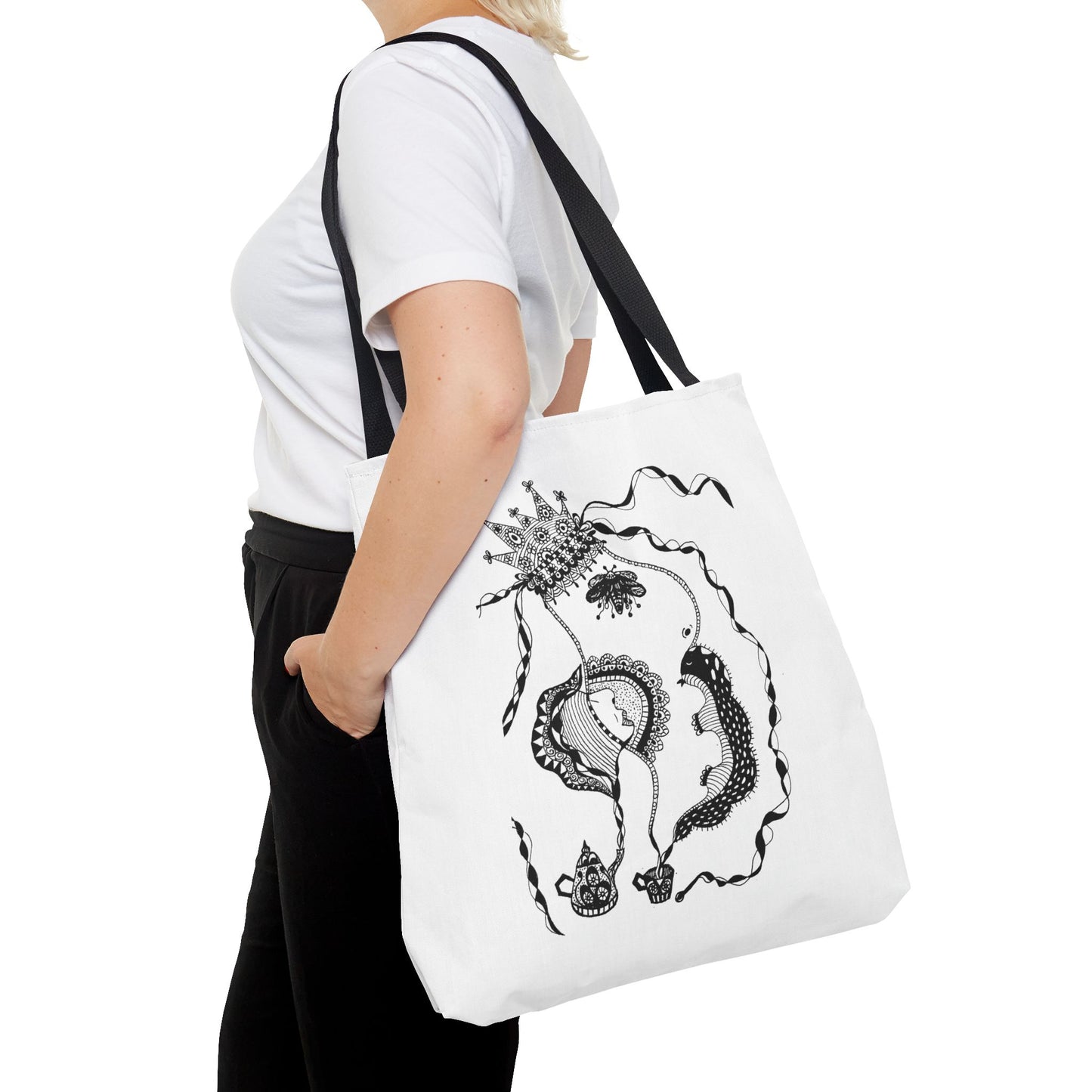Tote bag stoffen draagtas met Unieke illustratie