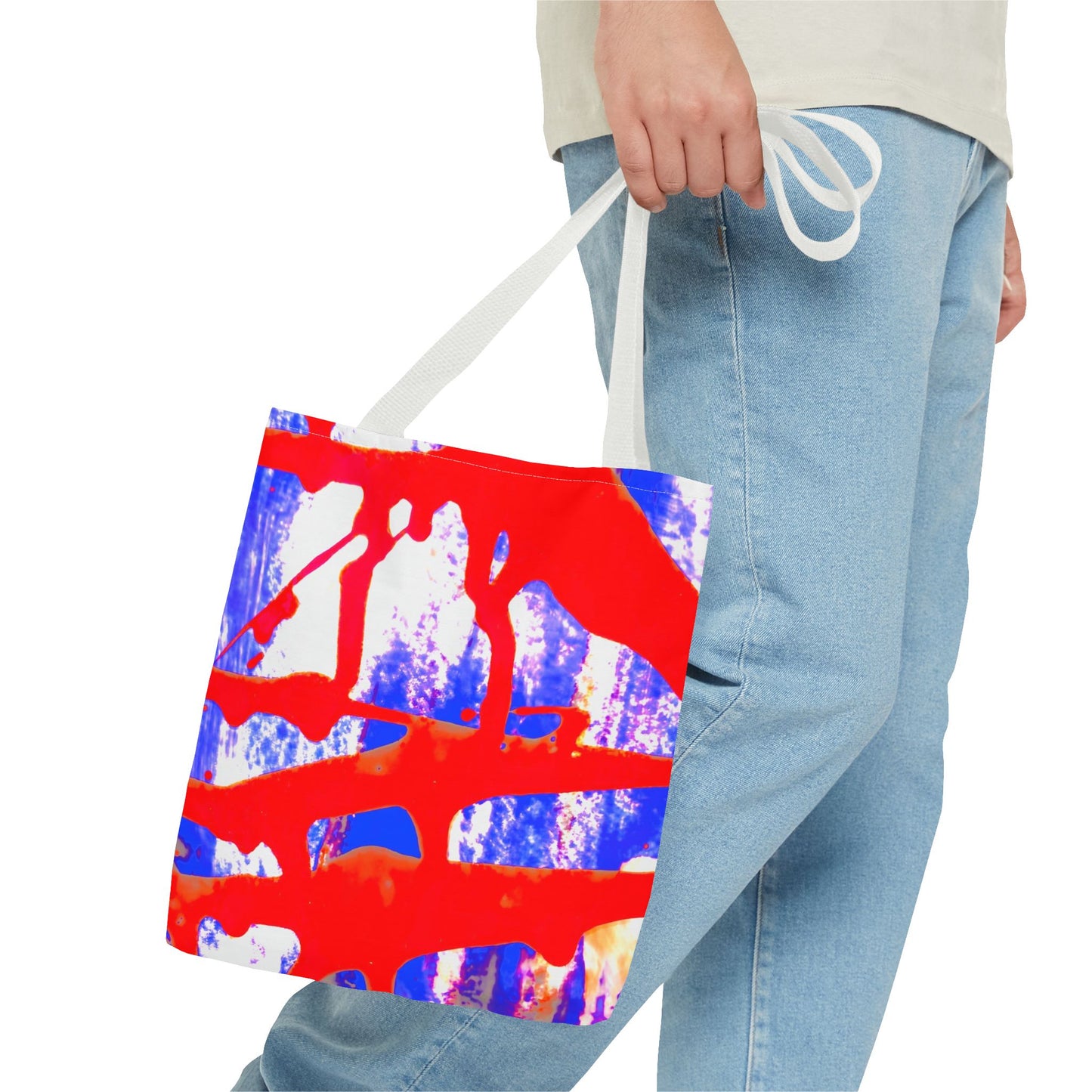 Tote bag Stoffen Draagtas Blue Red