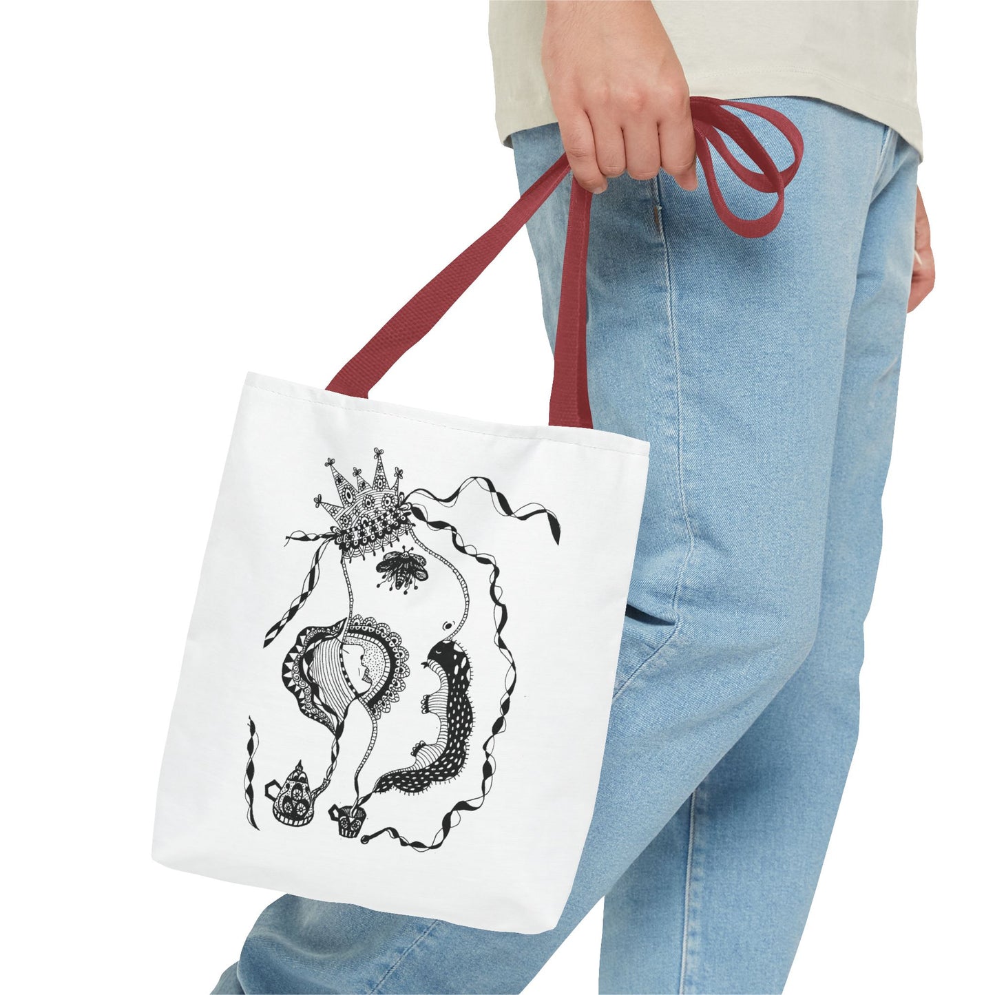 Tote bag stoffen draagtas met Unieke illustratie