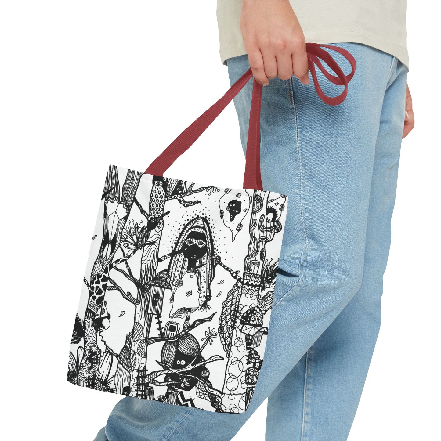 Tote bag Stoffen draagtas Unieke Illustratie