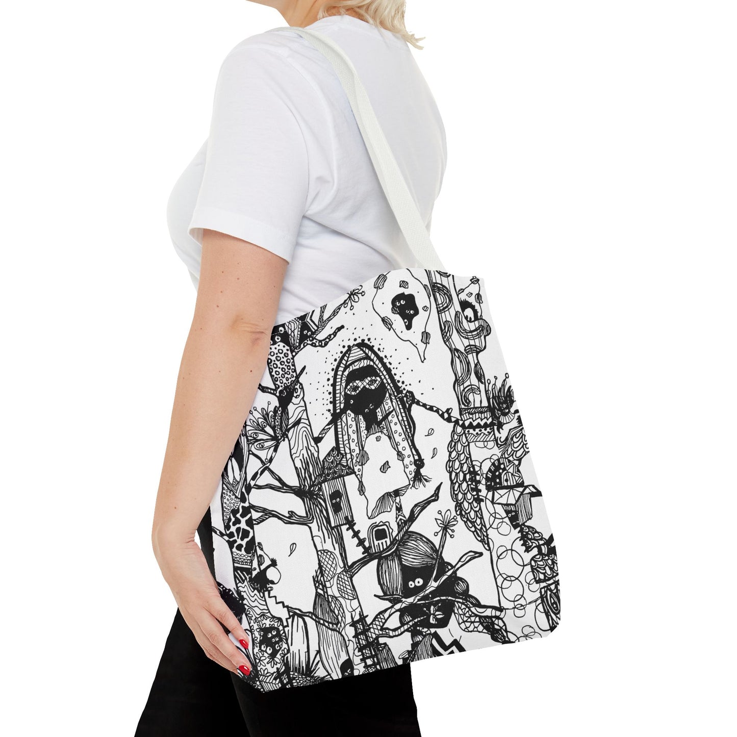 Tote bag Stoffen draagtas Unieke Illustratie