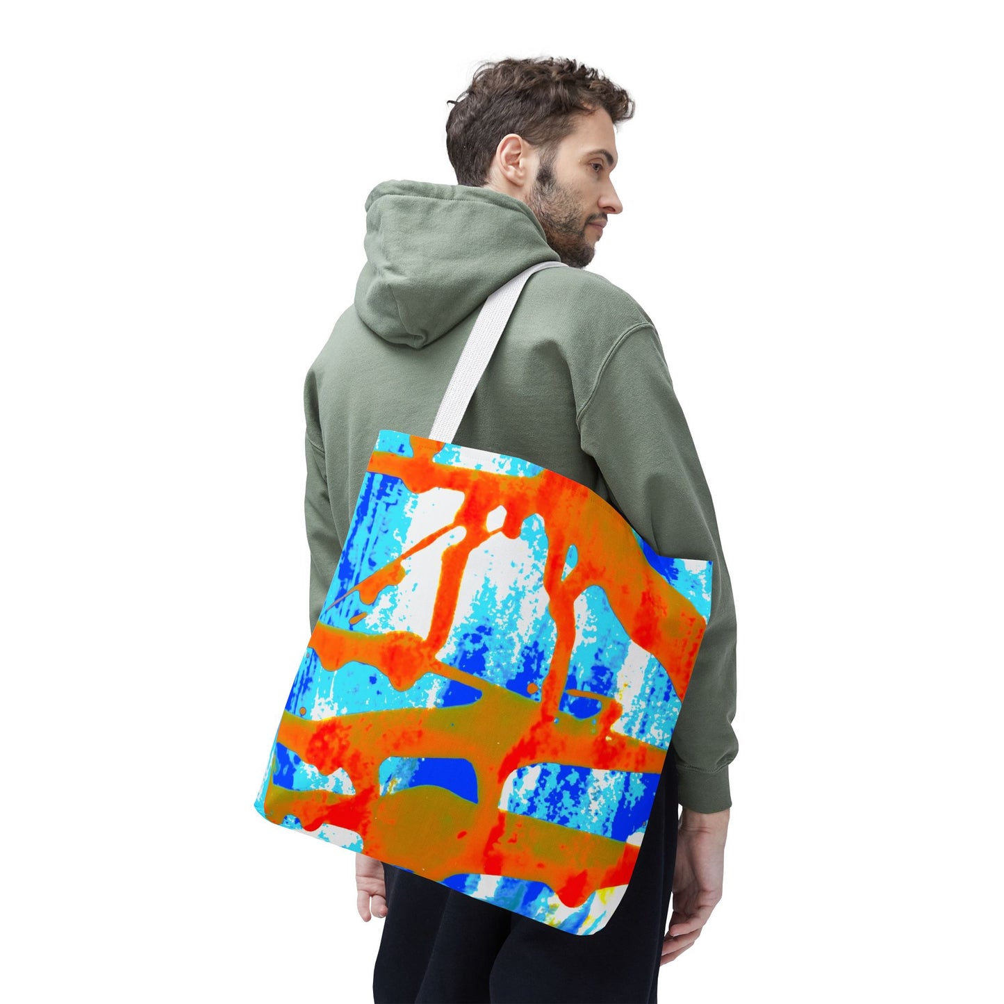 Tote bag Stoffen draagtas Blue Orange