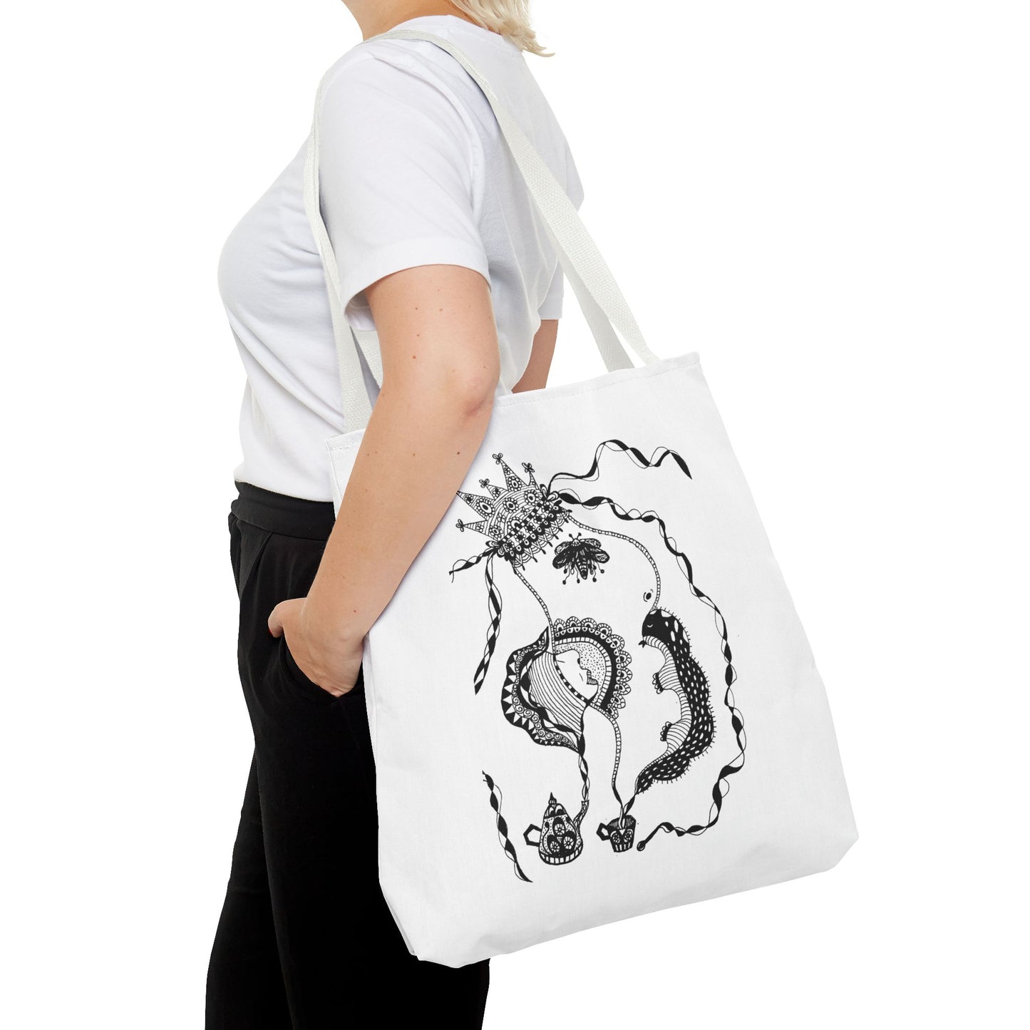 Tote bag stoffen draagtas met Unieke illustratie