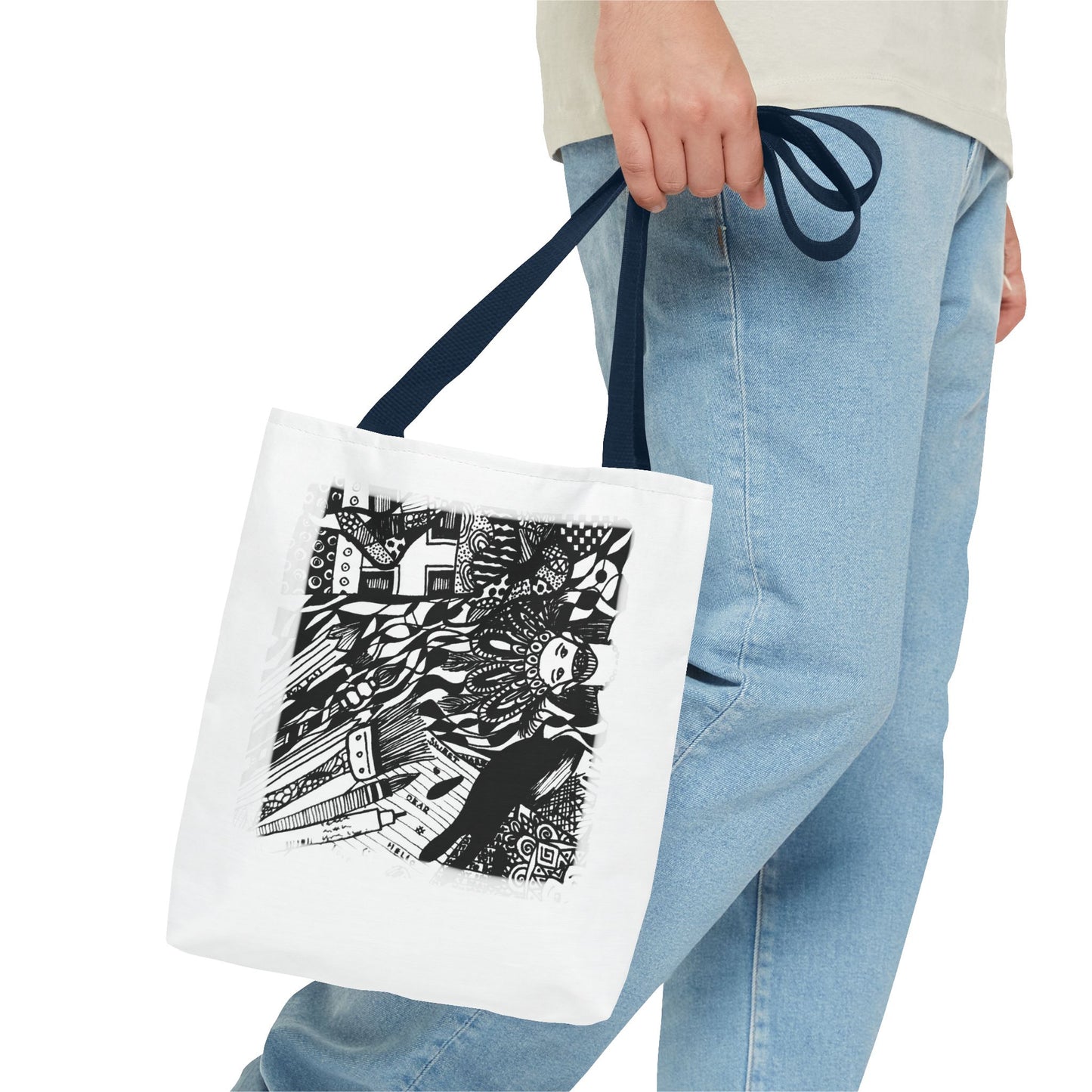 Tote bag Stoffen draagtas met creatieve opdruk