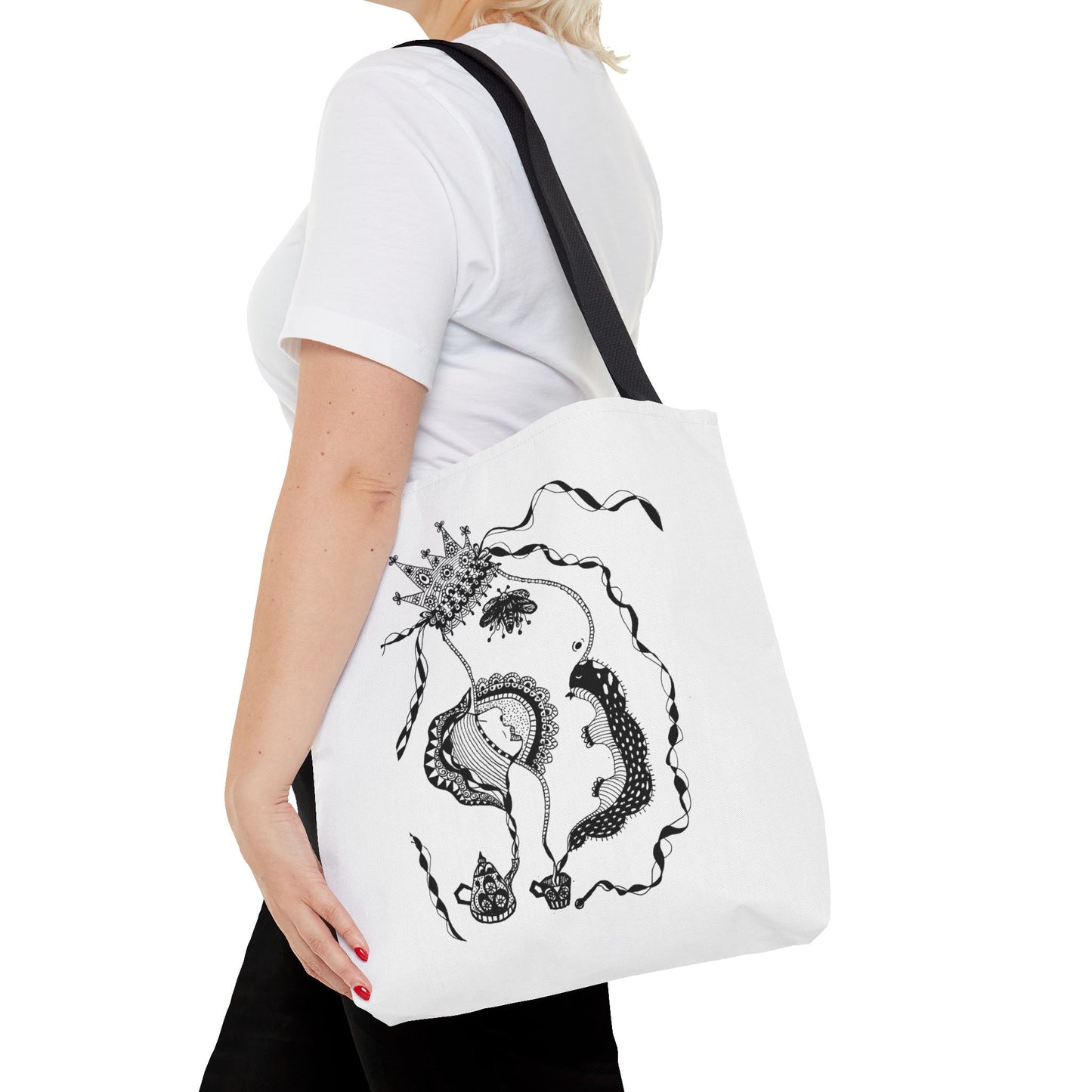 Tote bag stoffen draagtas met Unieke illustratie