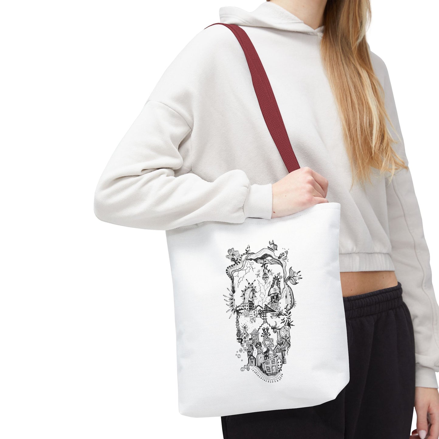 Tote bag Stoffen draagtas Man Face