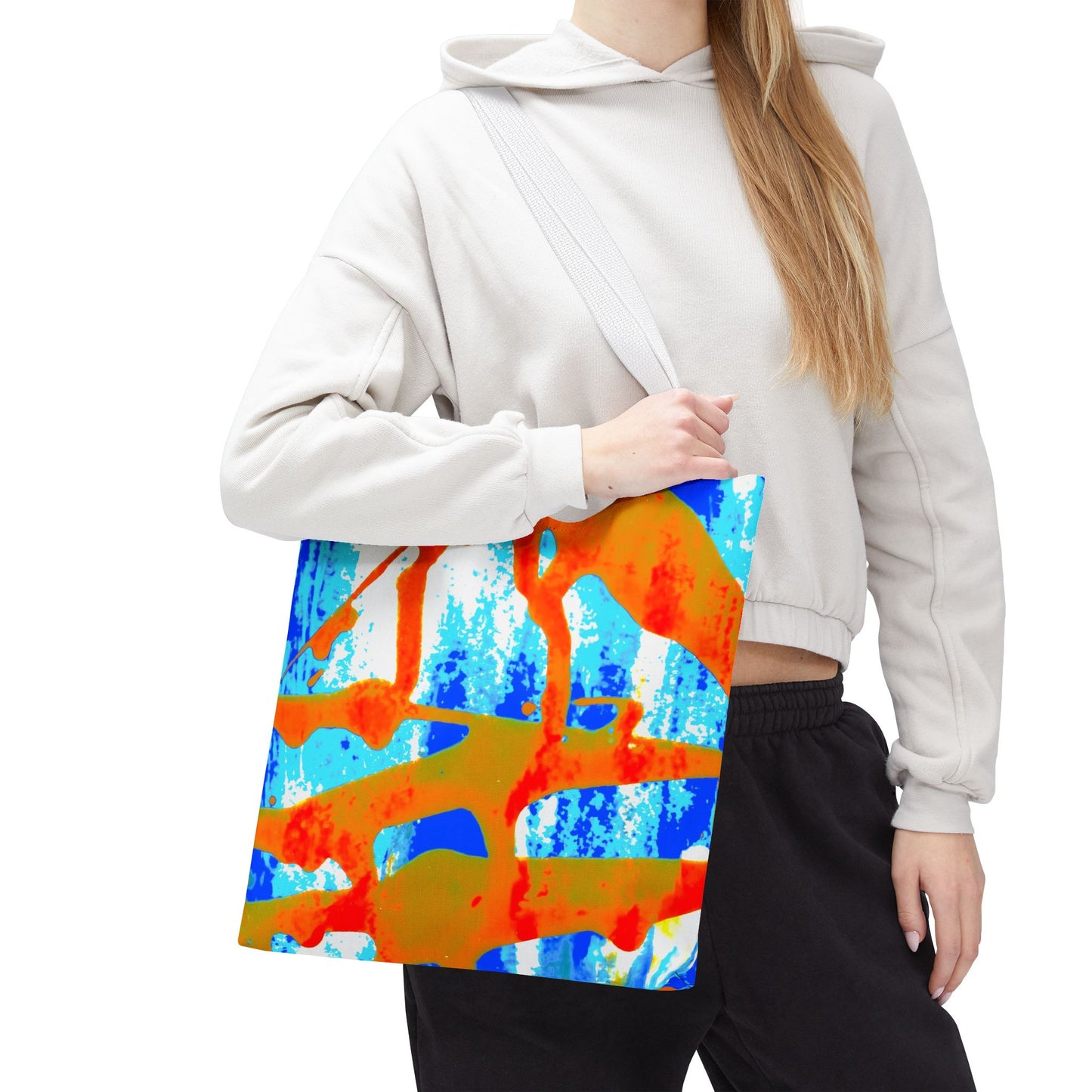 Tote bag Stoffen draagtas Blue Orange