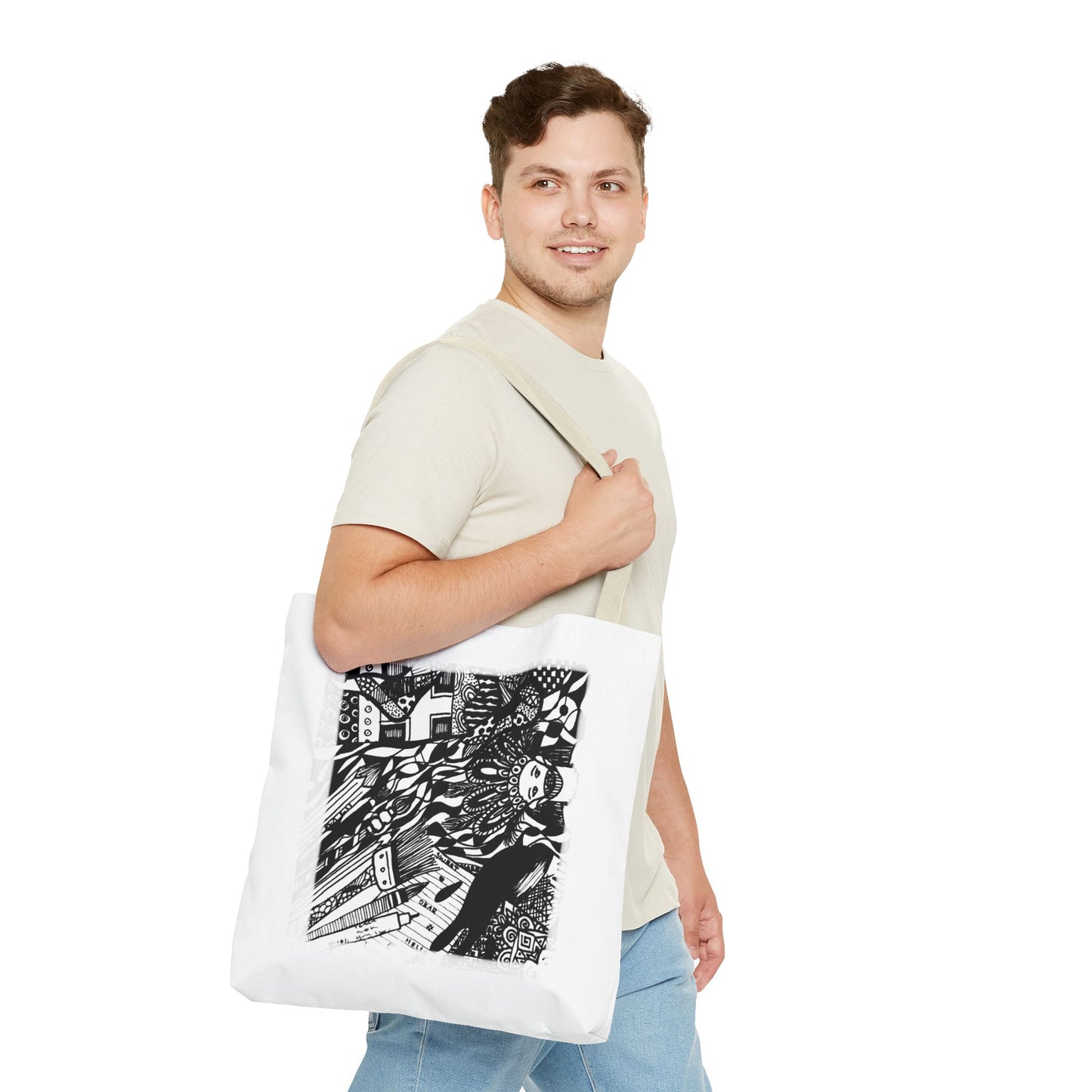 Tote bag Stoffen draagtas met creatieve opdruk