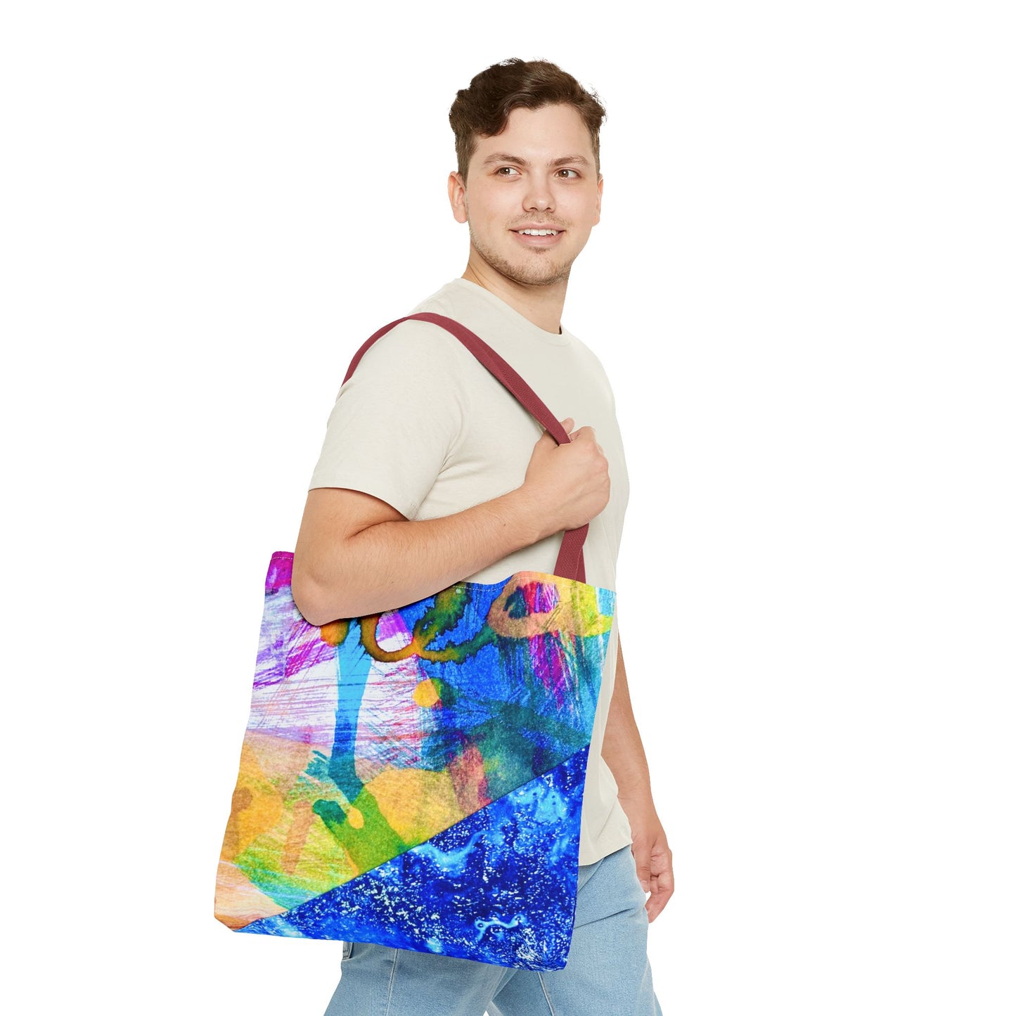 Tote bag Stoffen draagtas Colourful Ocean