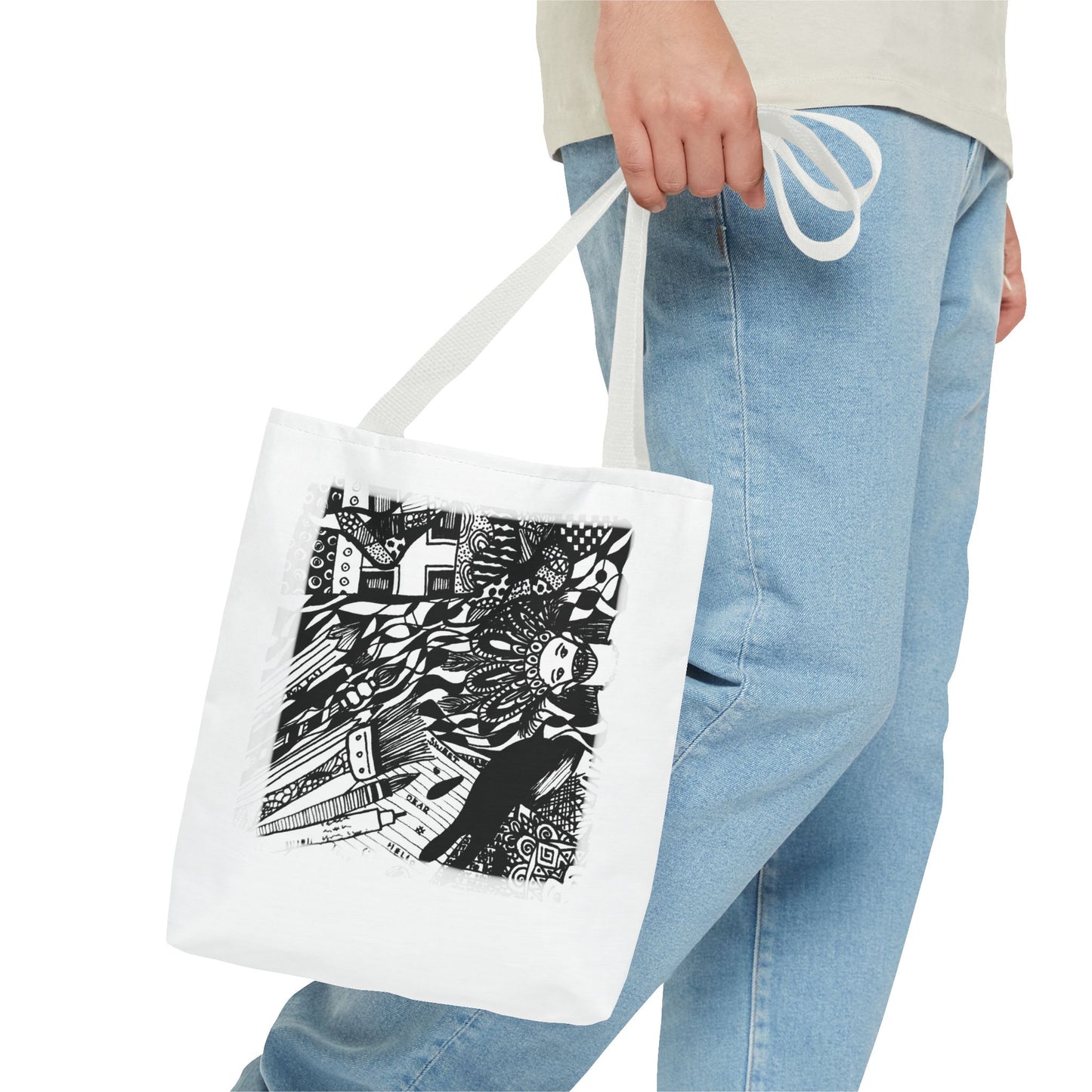 Tote bag Stoffen draagtas met creatieve opdruk